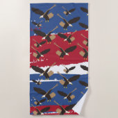 Serviette De Plage Eagle Bird USA Patriotic American Flag (Devant)