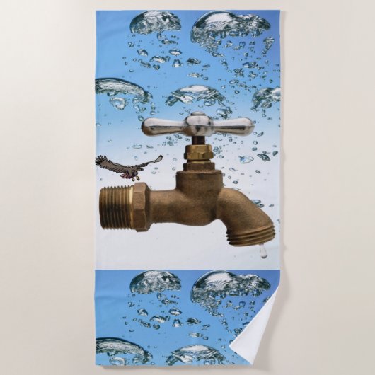 Serviette de plage Eagle Faucet (Devant)