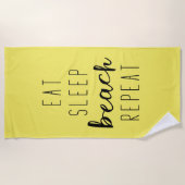 Serviette De Plage Eat Sleep Beach Repeat (Devant)