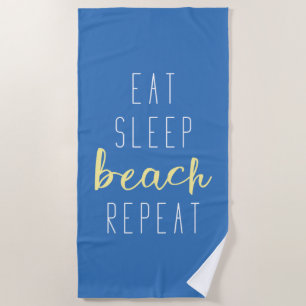 Serviette De Plage Eat Sleep Beach Repeat