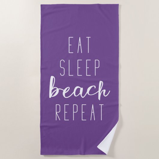 Serviette De Plage Eat Sleep Beach Repeat (Devant)