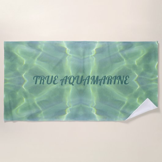 Serviette De Plage Eau Aquamarine Tropical Personnalisable (Devant)