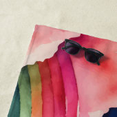 Serviette De Plage eau arc-en-ciel (En situation)