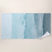 Serviette De Plage Eau bleu mer Abstraite (Devant)