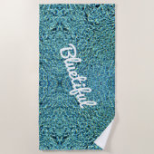Serviette De Plage Eau Bleue Étincelante (Devant)
