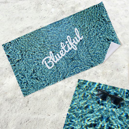 Serviette De Plage Eau Bleue Étincelante