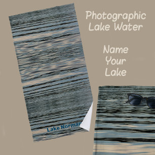 Serviette De Plage Eau du lac personnalisable