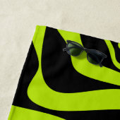 Serviette De Plage Ebb et flux 4 - Lime vert (En situation)