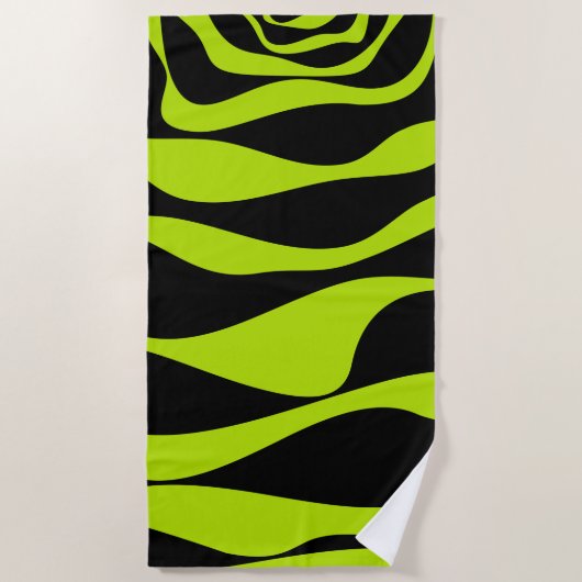 Serviette De Plage Ebb et flux 4 - Lime vert (Devant)