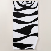 Serviette De Plage Ebb et flux 4 - Noir et blanc (Devant)