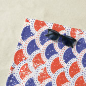 Serviette De Plage Écaille de poisson Côtière Américaine (En situation)