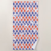 Serviette De Plage Écaille de poisson Côtière Américaine (Devant)