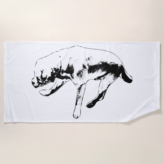 Serviette De Plage Écart et silence (Devant)