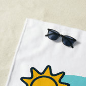 Serviette De Plage Échec du Surf Wipeout Moai Chibi (En situation)