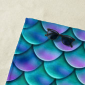 Serviette De Plage Échelles de sirènes opalescentes (En situation)