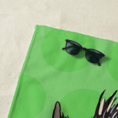 Serviette De Plage Echidna mignonne avec dessin animé d'abeille (En situation)