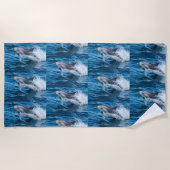 Serviette De Plage Éclaboussement de dauphin (Devant)