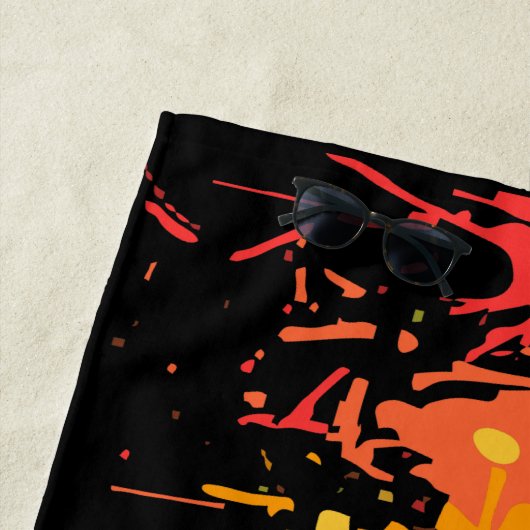 SERVIETTE DE PLAGE ÉCLABOUSSURE D'ARC-EN-CIEL (En situation)