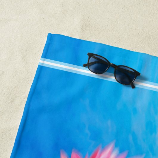 Serviette De Plage Éclaboussure faite sur commande de saute-mouton de (En situation)