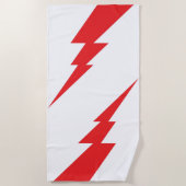 Serviette De Plage Éclair rouge (Devant)