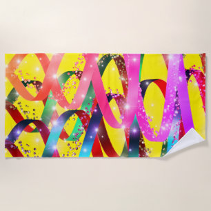 Serviette De Plage Éclairage et ruban
