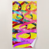 Serviette De Plage Éclairage et ruban (Devant)