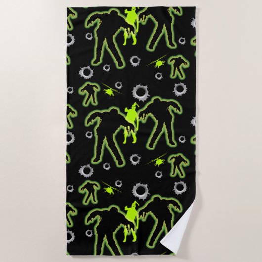 Serviette De Plage École de garçons Zombie (Devant)