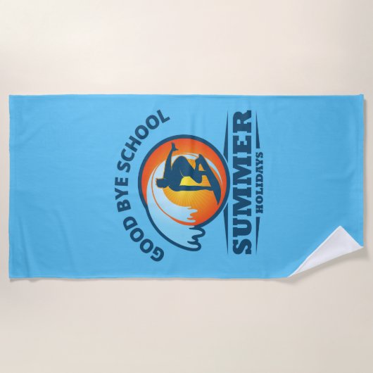 Serviette De Plage École Hello Summer Beach (Devant)