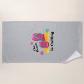 Serviette De Plage École Hello Summer Beach Holiday (Devant)