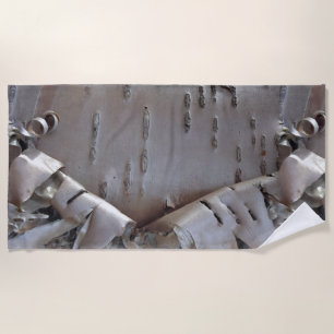 Serviette De Plage Écorce de bouleau frisé Arbre rustique