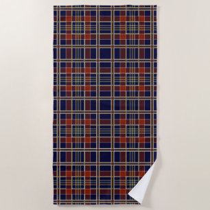 serviette de plage écossaise plaid
