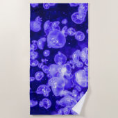 Serviette De Plage Écran de méduse marine éclatant (Devant)