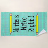 Serviette De Plage Écrire correctement (Devant)