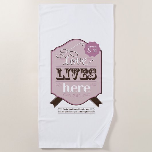 Serviette De Plage écriture chrétienne biblique romains 8 romans amou (Devant)