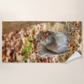 Serviette De Plage Écureuil affamé (Devant)