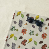 Serviette De Plage Écureuils, lapins et oiseaux (En situation)