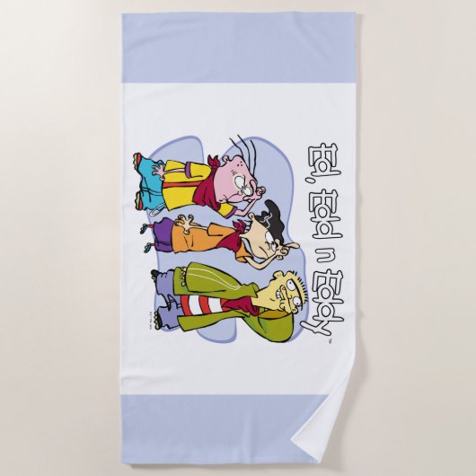 Serviette De Plage Ed, Edd, n Eddy Hand Signes (Devant)