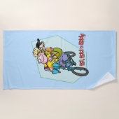 Serviette De Plage Ed, Edd, n Eddy sur un vélo (Devant)