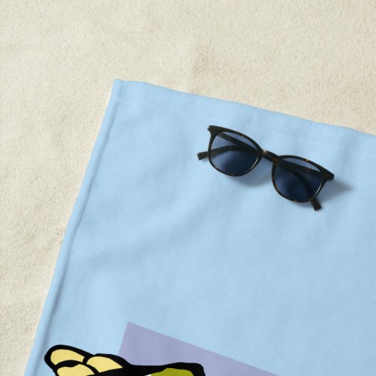 Serviette De Plage Ed - Graphique de caractères (En situation)