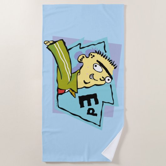 Serviette De Plage Ed - Graphique de caractères (Devant)