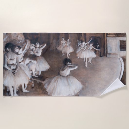 Serviette De Plage Edgar Degas - Répétition de ballet sur scène (Devant)