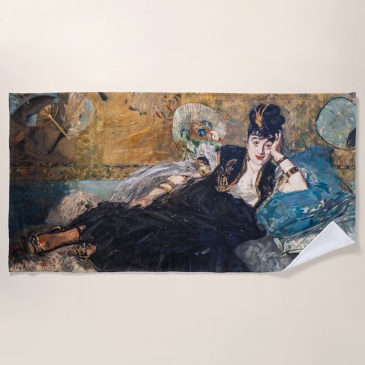 Serviette De Plage Edouard Manet - Lady avec fans (Devant)