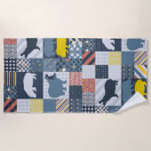 Serviette De Plage Édredon de Faux d'hippopotames (Devant)