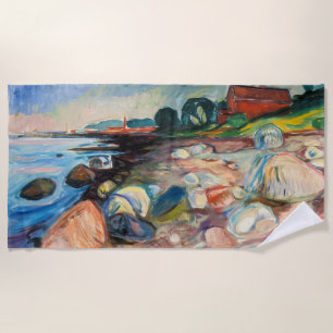 Serviette De Plage Edvard Munch - Rive avec Maison Rouge