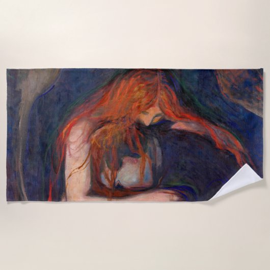 Serviette De Plage Edvard Munch - Vampire / Amour et douleur (Devant)