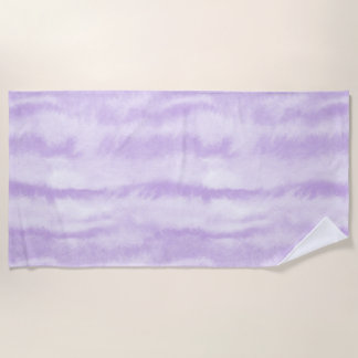 Serviette De Plage Effet aquarelle Tie-Dye lavande pastel
