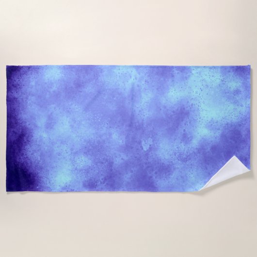 Serviette De Plage Effet nuage de tempête bleue (Devant)