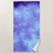 Serviette De Plage Effet nuage de tempête bleue (Devant)
