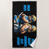 Serviette De Plage Effort Élitaire des Frères Ninja (Devant)