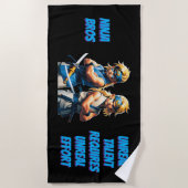 Serviette De Plage Effort irréel des frères Ninja (Devant)